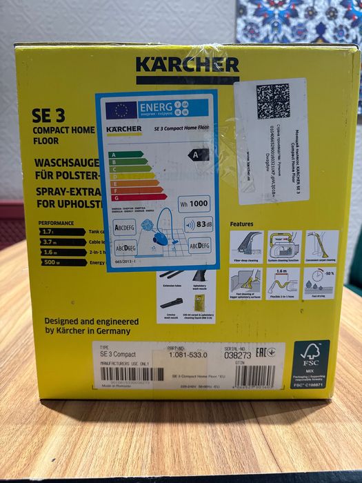 Моющий пылесос SE 3 Compact floor ( Karcher )