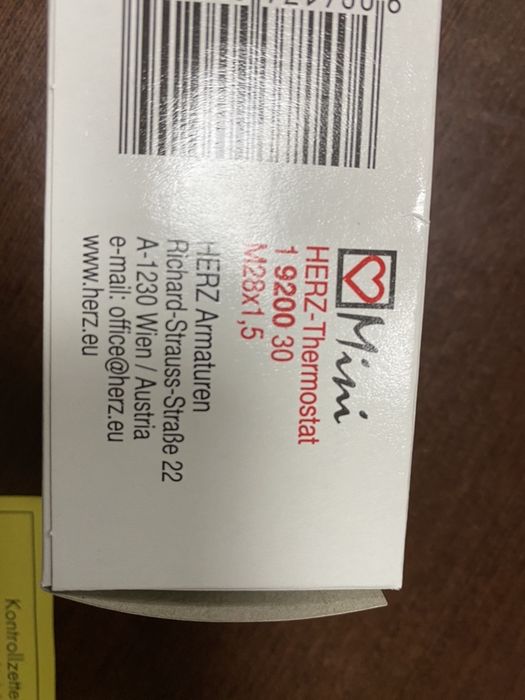 Терморегулятор TERMOSTAT HERZ M28*1,5