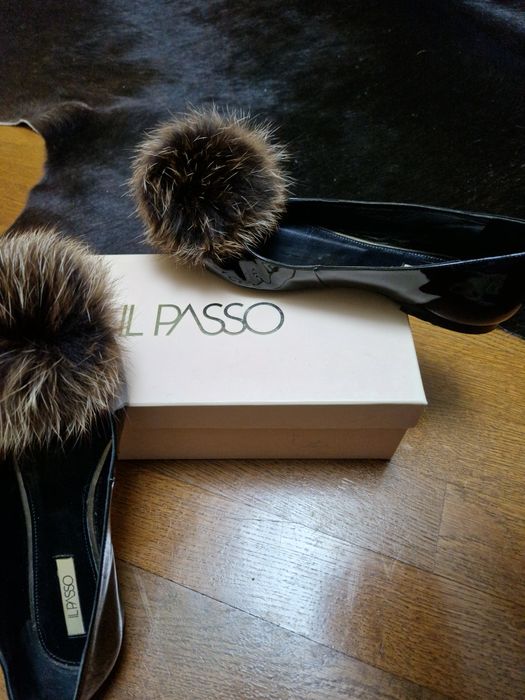 Balerini îl Passo  piele  cu blanita naturala și piele cu imprimeuri f