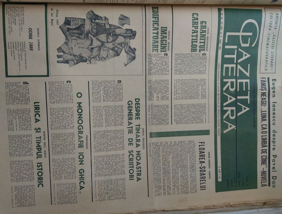 Ziare de colectie "Gazeta literara" anul 1965, 52 editii