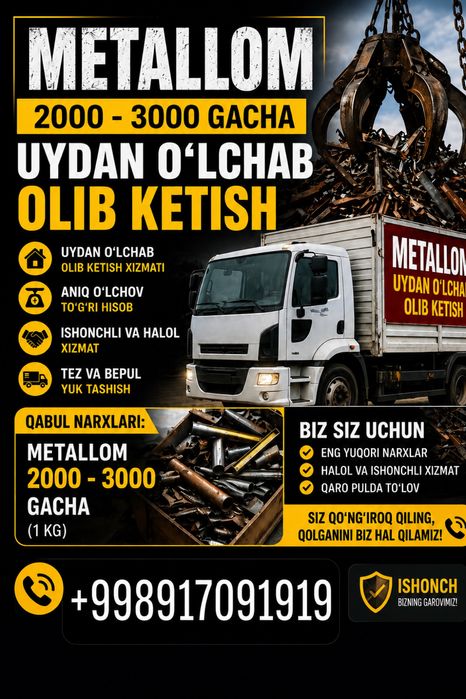 Metallom qimmat narxlarda 24/7