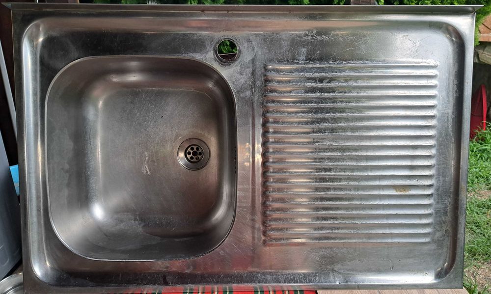 Chiuveta bucatarie inox, cuva stanga, dimensiuni 80 cm / 50 cm