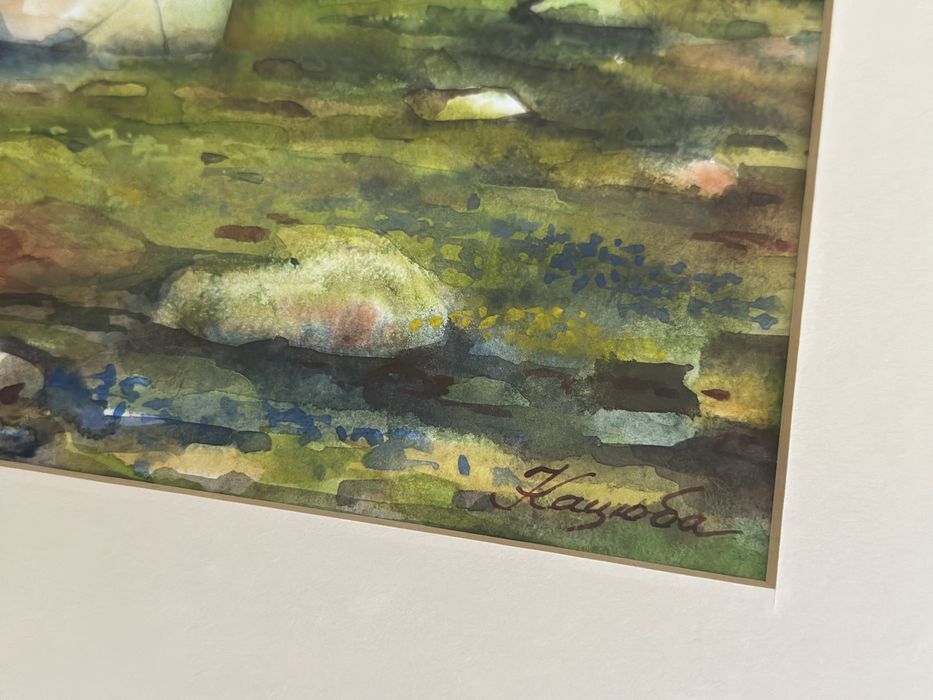 Картина Ольги Кацюбы « Юрта в горах» 2008 года.