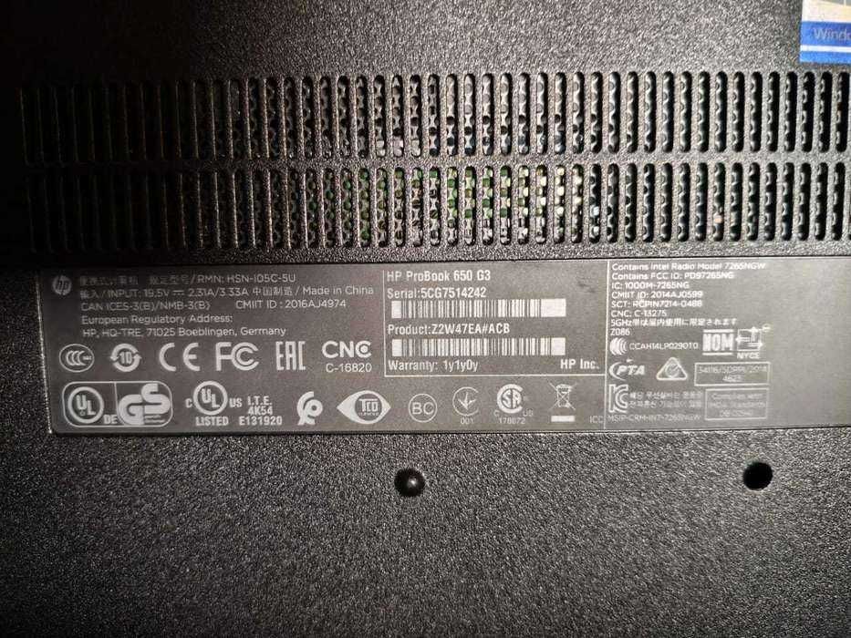 HP ProBook 650 G3