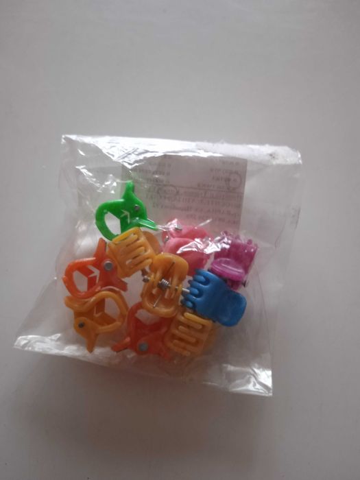 10 цветни  мини шнолки за коса тип "въшки"