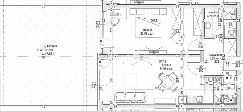 2-стаен в София-Малинова Долина