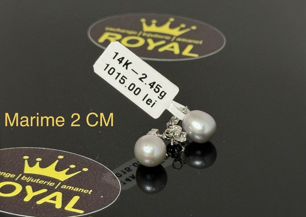 Bijuteria ROYAL : Cercei AUR 14K NOU / 2.45 GR