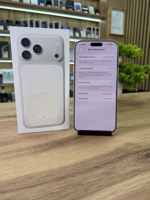 ‼️iPhone 17 Pro Max 256Gb Silver - Ca Nou -Garantie 12 luni