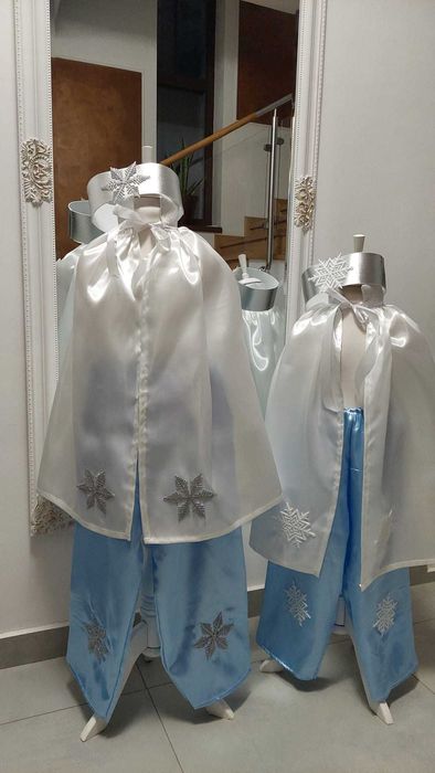 Costumas baiat Fulg de Nea Inger Ingeras alb serbare  iarna Craciun