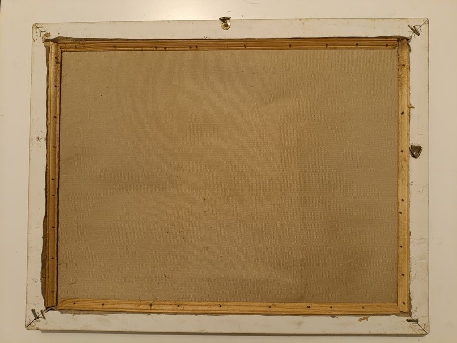 Tablou Pictat "Vârful Înzăpezit în Ceață" Anul 1998