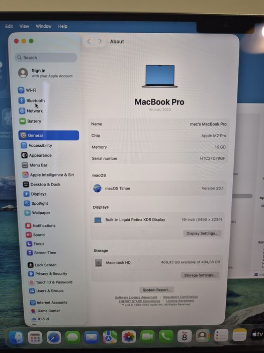 MacBok PRO 16inch 2023 M2-PRO 16GB/512GB SSD/16inch 4K RETINA!