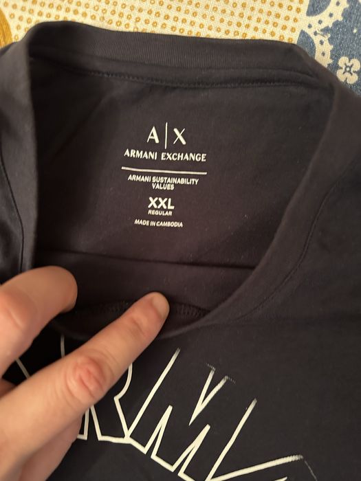 Tricou subtire din colecția Armani Exchange original