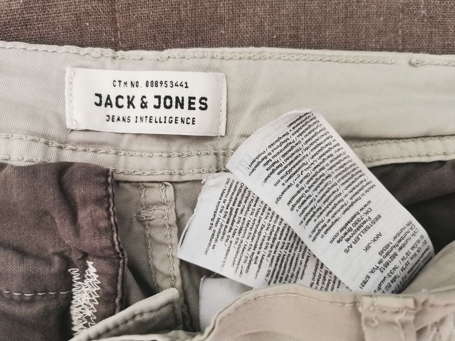 Pantaloni cargo bărbați S Jack & Jones crem