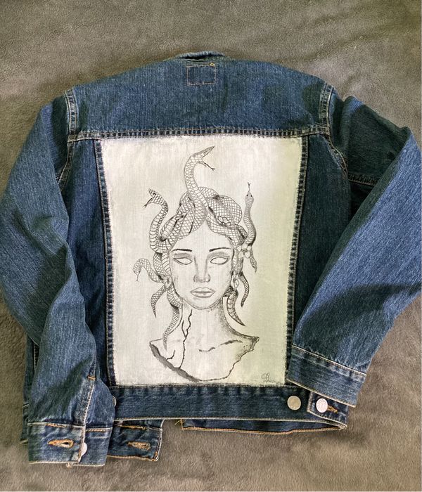 Дънково яке, рисувано