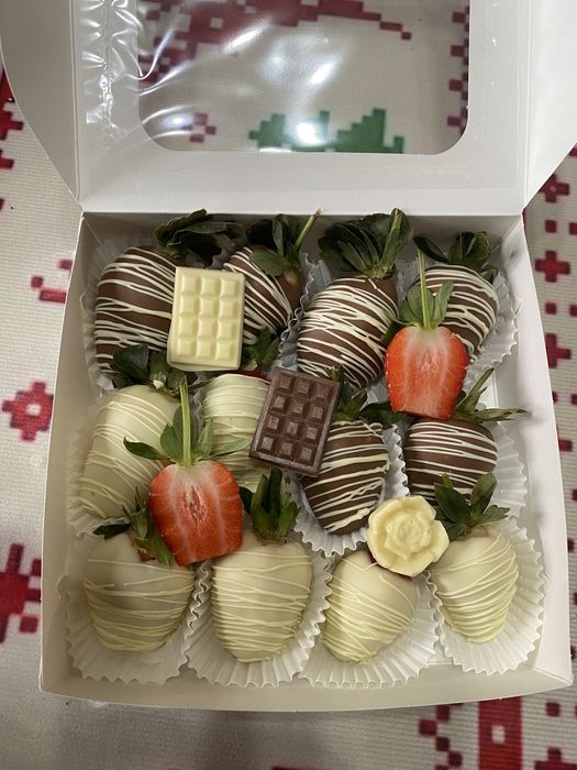 Клубника в шоколаде, сублимированный фрукты