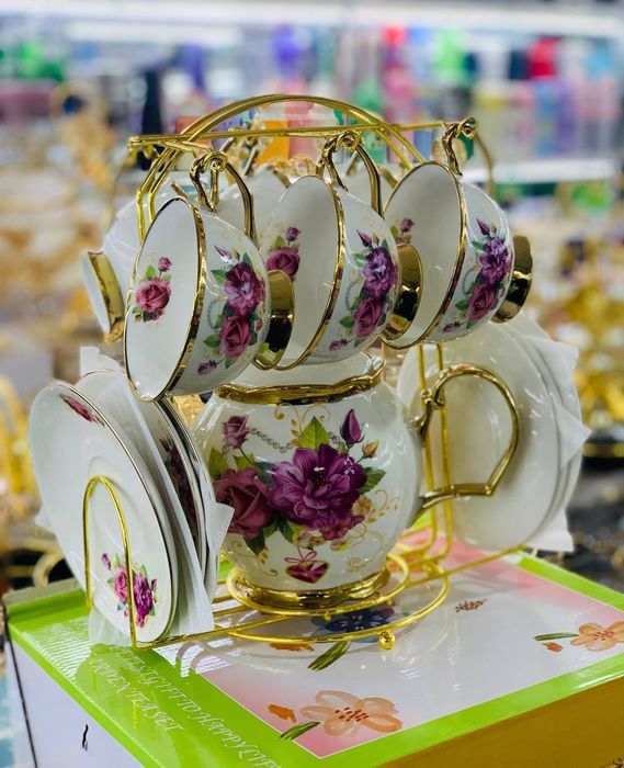 чайник, чашка, блюдце. набор услуг 6+1Choynak chashka