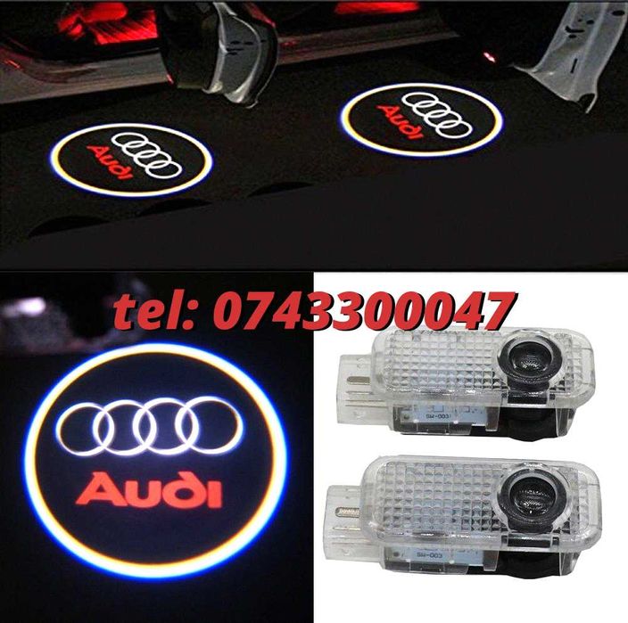 Proiectoare Logo Portiere Audi Laser Emblema Led Sigla Usi Holograma
