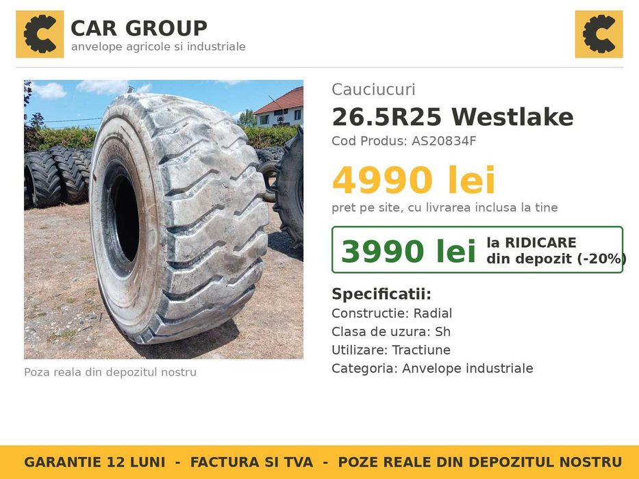 Cauciucuri 26.5R25 Westlake Anvelope Incarcator SH IEFTIN Reduceri
