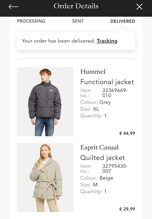 Espirt зимно яке с колан , размер M