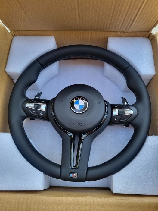 Volan BMW F30, F10, X1, X2, X3, X5, X6,  M pack, noi, din piele 100%