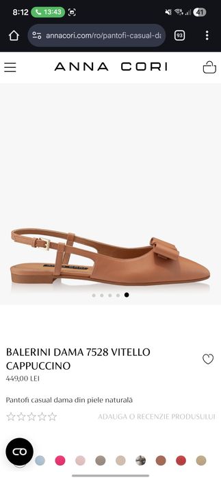 Balerini Anna Cori cappuccino - mărimea 38
