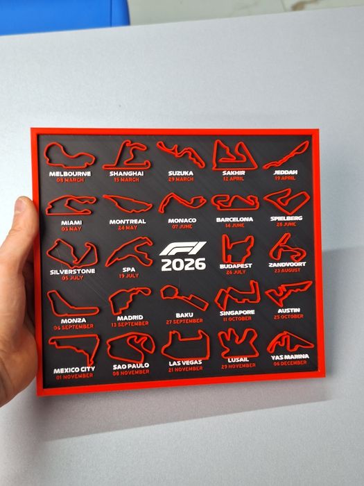 Calendar formula 1 cu data și locație