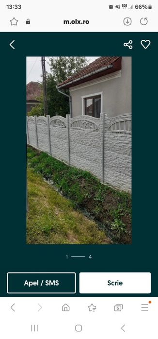 Gard din placi de beton