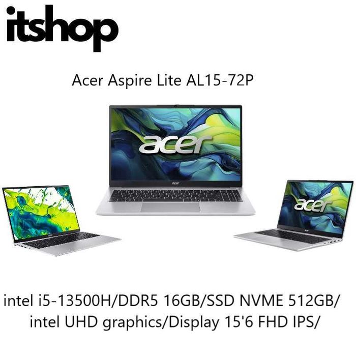 Acer Aspire Lite AL15-72P i5-13500H/16/512/Display 15'6 FHD IPS