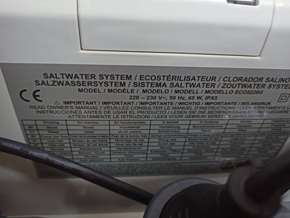 Sistem de salinizare (saltwater system) Intex ECO 5220G.
