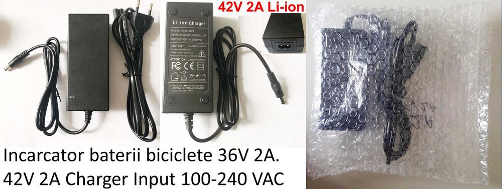 Incarcator baterie scuter bicicleta electrica 36V 48V 60V Nou!