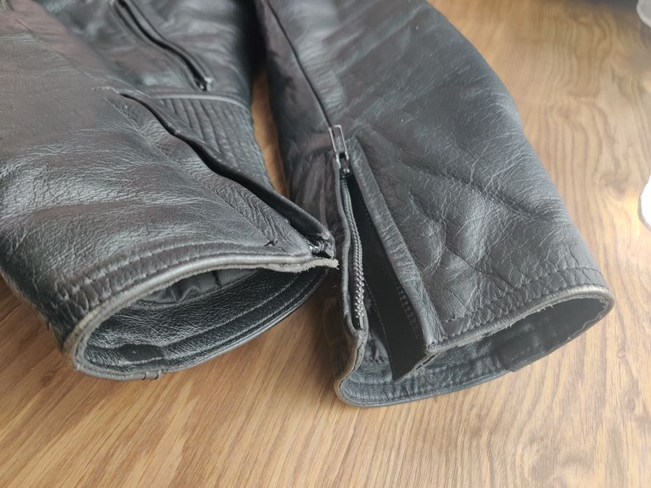 Geaca moto din piele groasă Ashman (3kg+) marime S-M