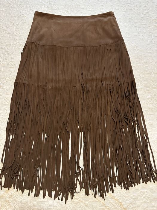 Fusta piele intoarsa Massimo Dutti