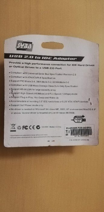 USB to IDE адаптор