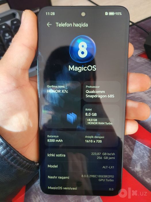 Honor X7c 120hz 256gb