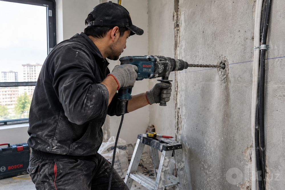 Beton devor teshish