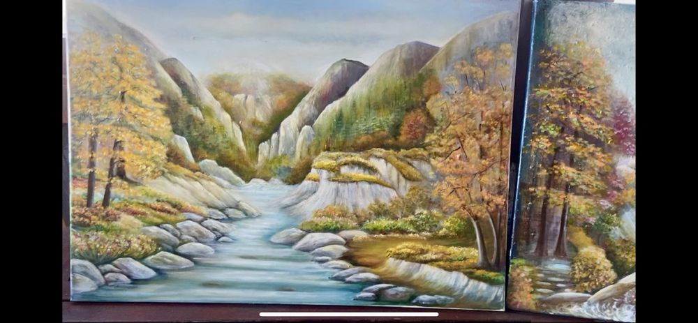 Пеизаж два броя по 70/50 см  акрил