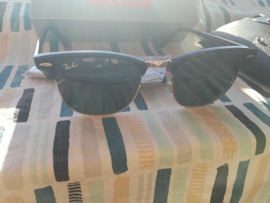 Ochelari de soare unisex Clubmaster Ray-Ban RB3016 W0365 Marime M 51mm