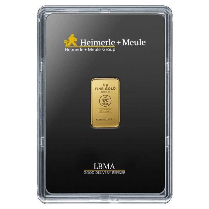 Lingou Aur 999/1000 Heimerle Meule Germania 24K  5gr Nou sigilat