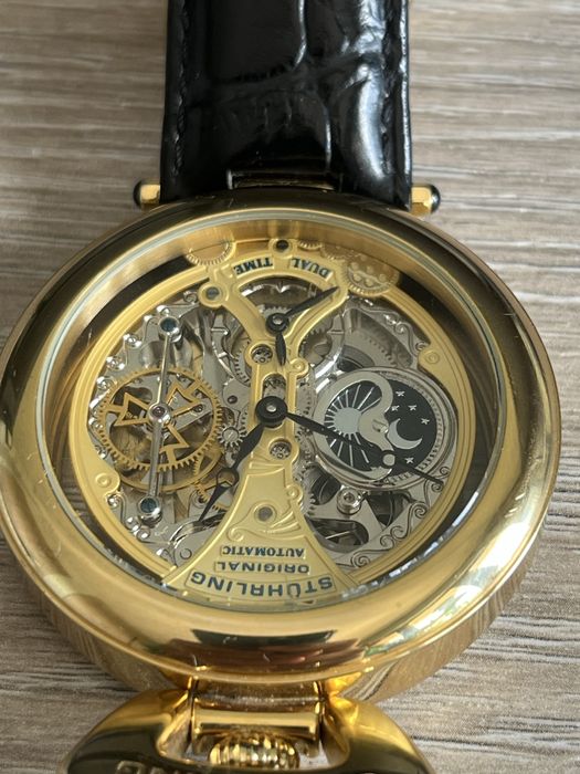 Stuhrling Original Emperor's Grandeur 127A Gold Analog Watch
