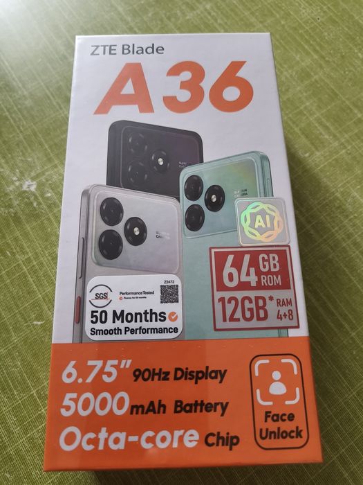 Телефон андроид ZTE Blade A36 4гб/64 ГБ