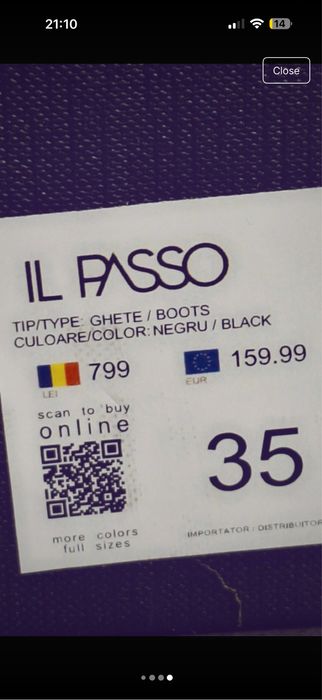 Ghete Il Passo, marimea 35,noi