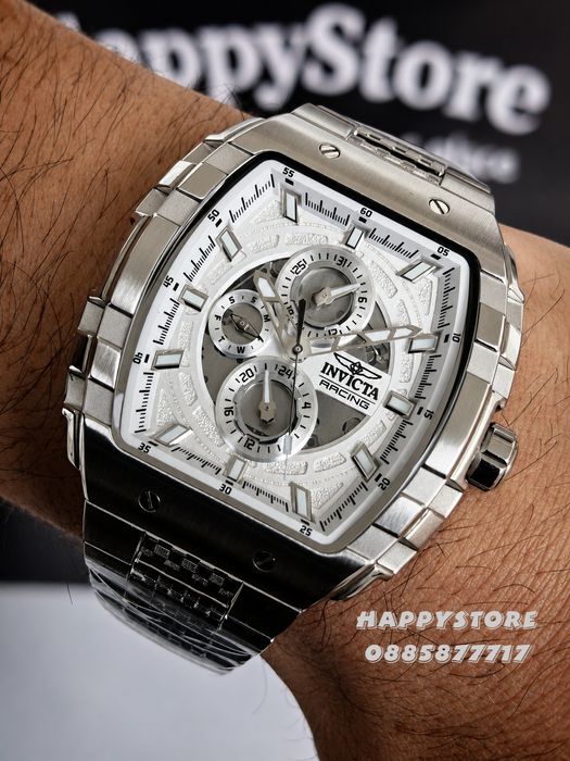 INVICTA Racing Silver Flame 47 mm, Инвикта нов мъжки часовник