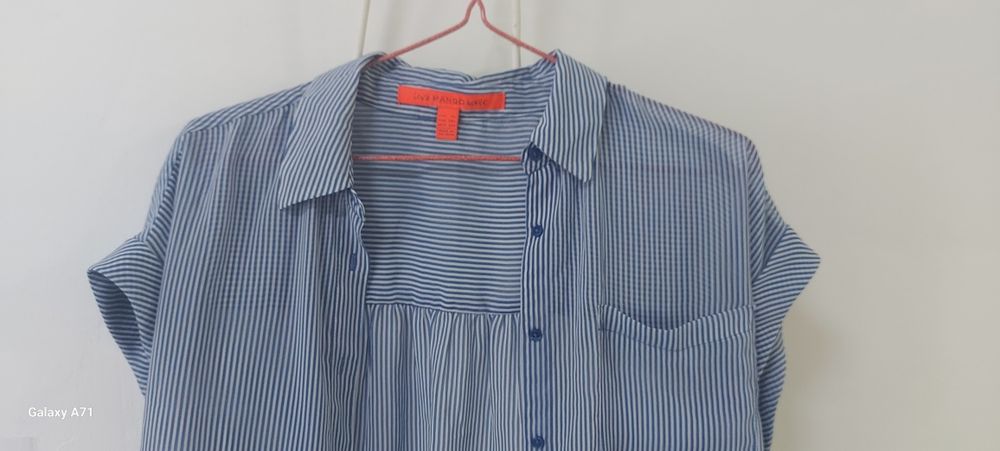 Cămașă Mango Basic damă – mărimea XS/S, dungi alb-albastre