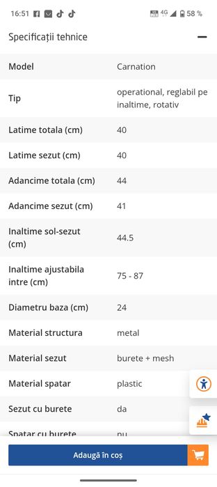 Scaun de birou pentru copii