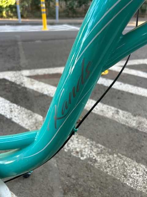 Bicicleta Kands - Dama - 3 viteze - Verde menta - Cos si far cu led