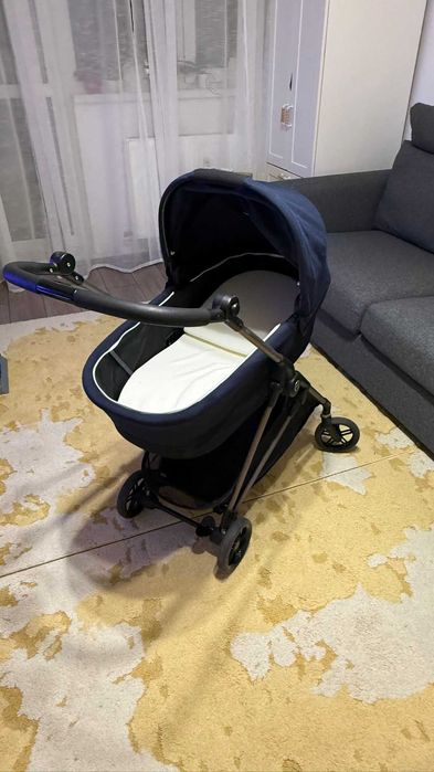 Cărucior 3 in 1 Cybex Melio Carbon + landou + scoică Aton 5 + CADOU-uri