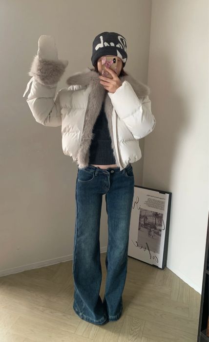 Куртка укороченная с варежками