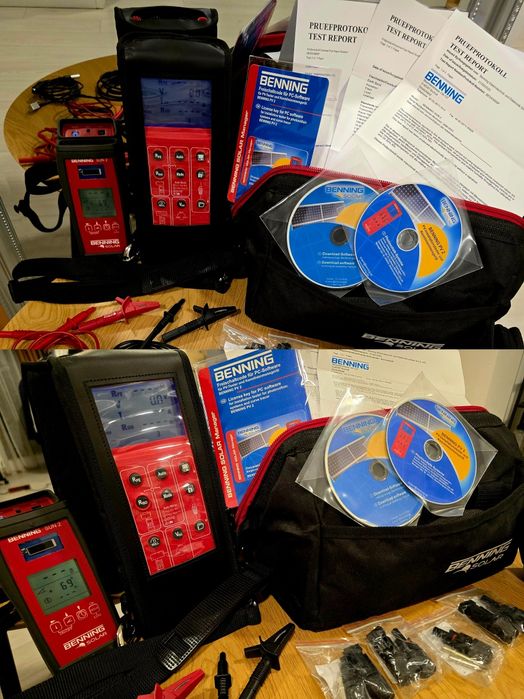 BENNING PV 2 + SUN 2 – Kit testare fotovoltaice complet, cu accesorii