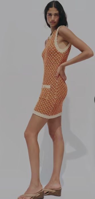 Рокля ZARA, knitted dress, размер М