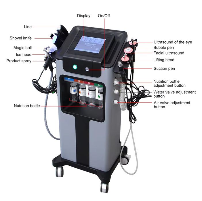 Козметичен професионален апарат за лице Аква Пилинг 10 в 1